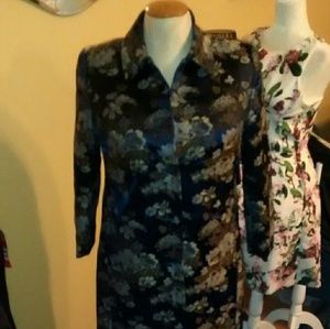 Bob Mackie Jacket/Duster/Satin Oriental print